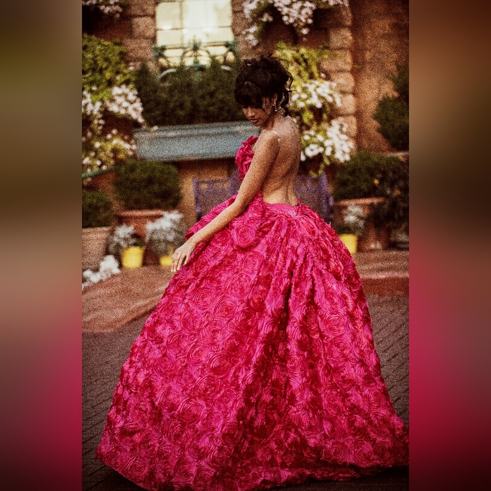 The "CALLIA" Hot Pink Wedding Ballgown Set (Matching Boots Included)